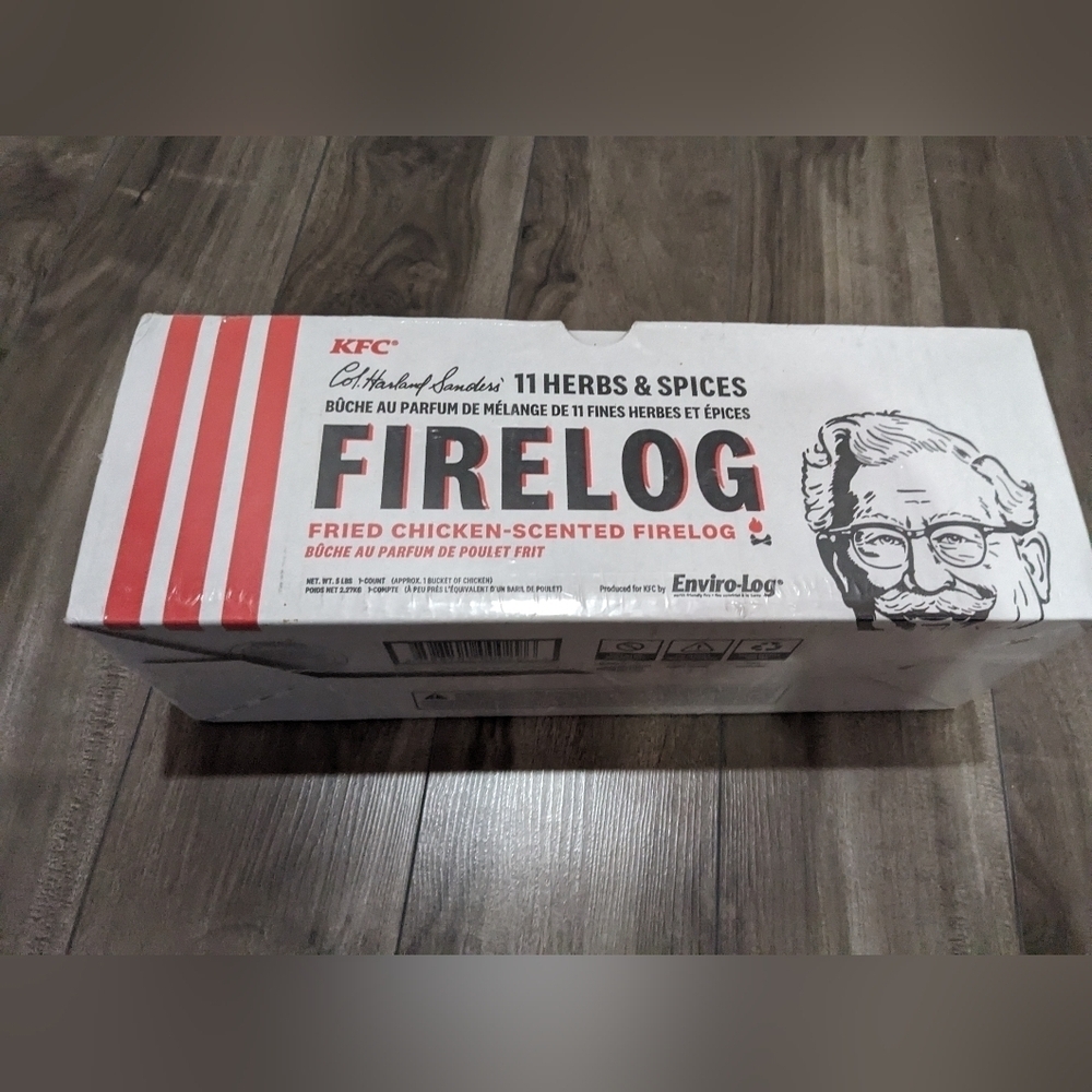 KFC Fire Log 11 Herbs & Spices Envirolog Kentucky Fried Chicken Firelog